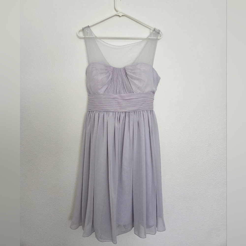 Poly USA By Neblon Sheer Mesh Yoke Chiffon Dress Size XL
